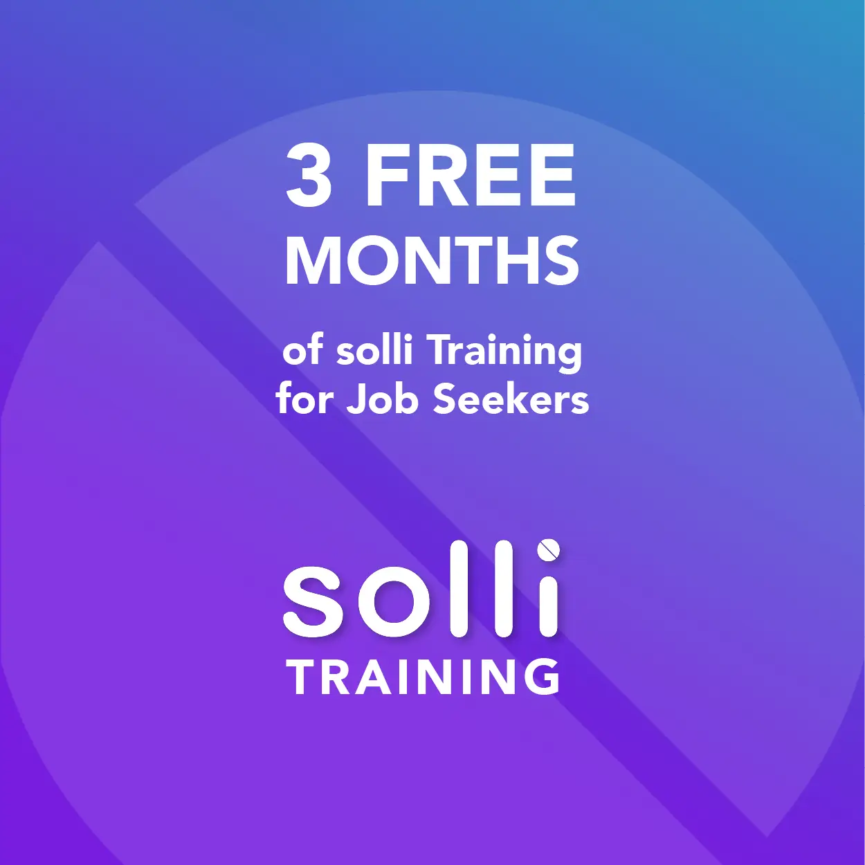 3 FREE Months of solli Training for Job Seekers